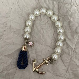 Faux Pearl Anchor bracelet